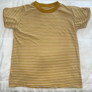 Big Bud Press Yellow Striped Crew Neck Tee
